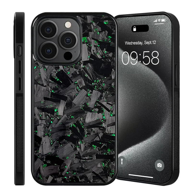STRKβ’ Forged Carbon Fibre Green Flake Phone Case