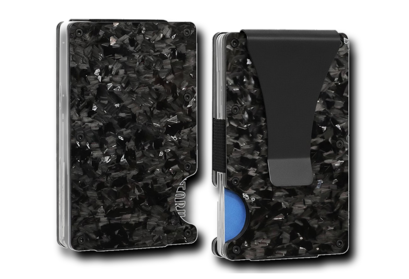 STRK™ Forged Carbon Fiber Wallet – Black