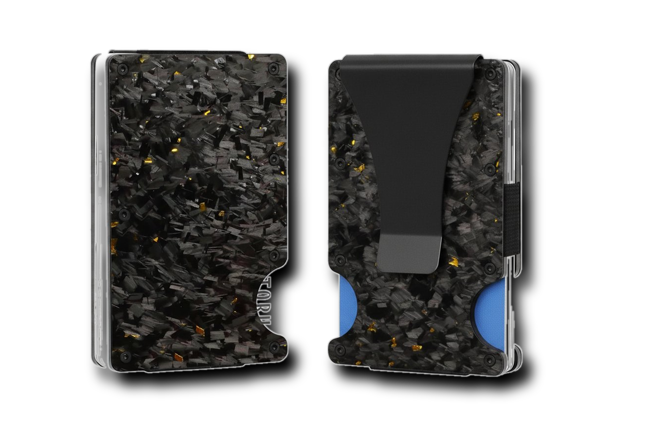 STRK™ Forged Carbon Fiber Wallet – Gold